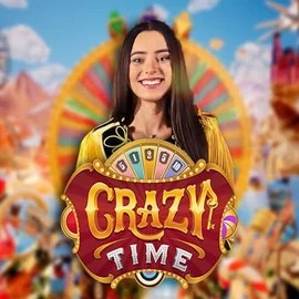 Crazy Time slot logo by Evolution at Gratowin CasinoCrazy Time